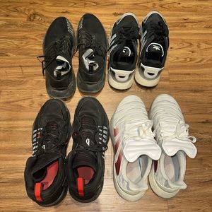 Men’s Adidas athletic shoes bundle 4 pairs. Size 13